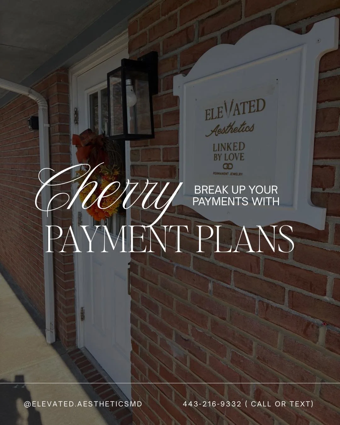 ✨ Cherry Payment Plans are now available at Elevated Aesthetics!
Get the treatments you love now and pay over time with flexible monthly options.
No hard credit checks, high approval rates, and instant decisions.

Ready to elevate your glow? Link is 