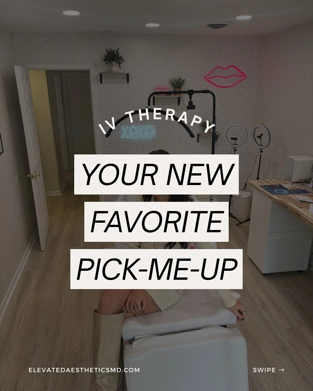 ✨ Elevate your wellness with IV Drip Therapy ✨

At Elevated Aesthetics, our IV drips deliver hydration, vitamins, and rejuvenation quickly&mdash;giving you the boost you need with powerful, feel-good benefits. 

Choose from our signature drips to sup