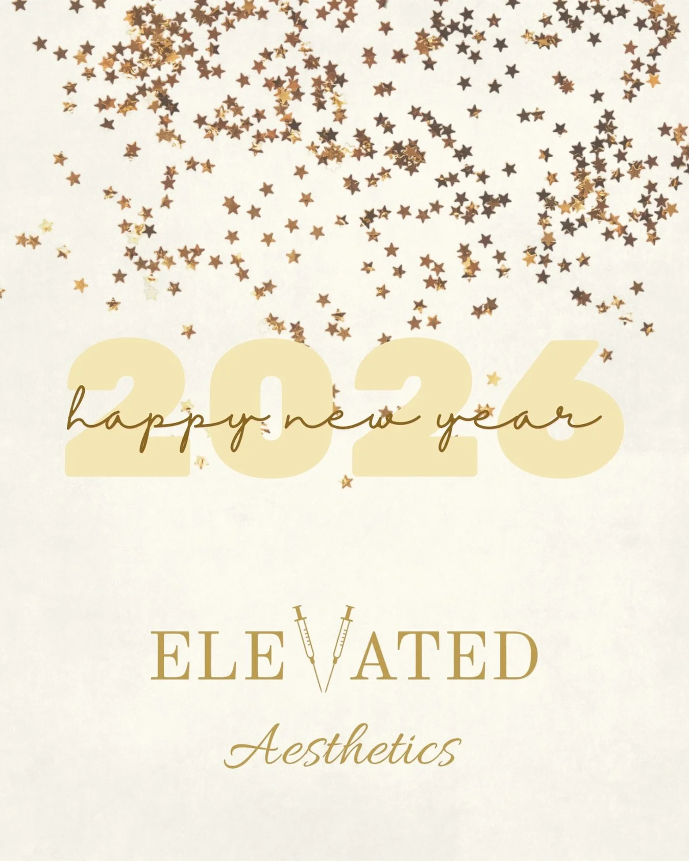 Closing one chapter with gratitude and stepping into the next with intention. Happy New Year from your friends at Elevated Aesthetics ✨🥂