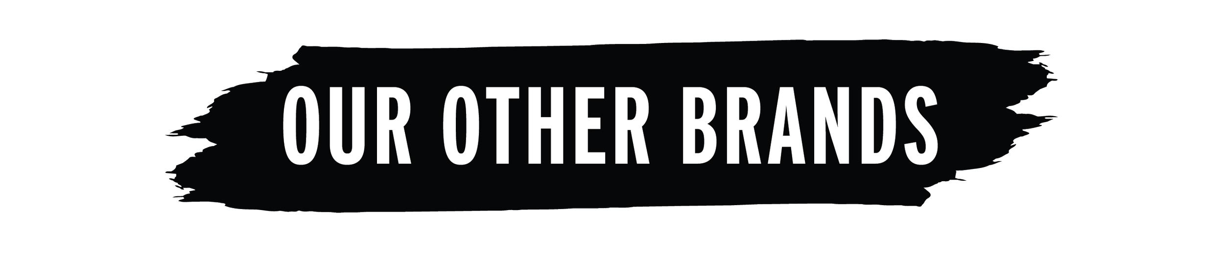 Black banner with white text reading 'Our Other Brands' in a distressed font.