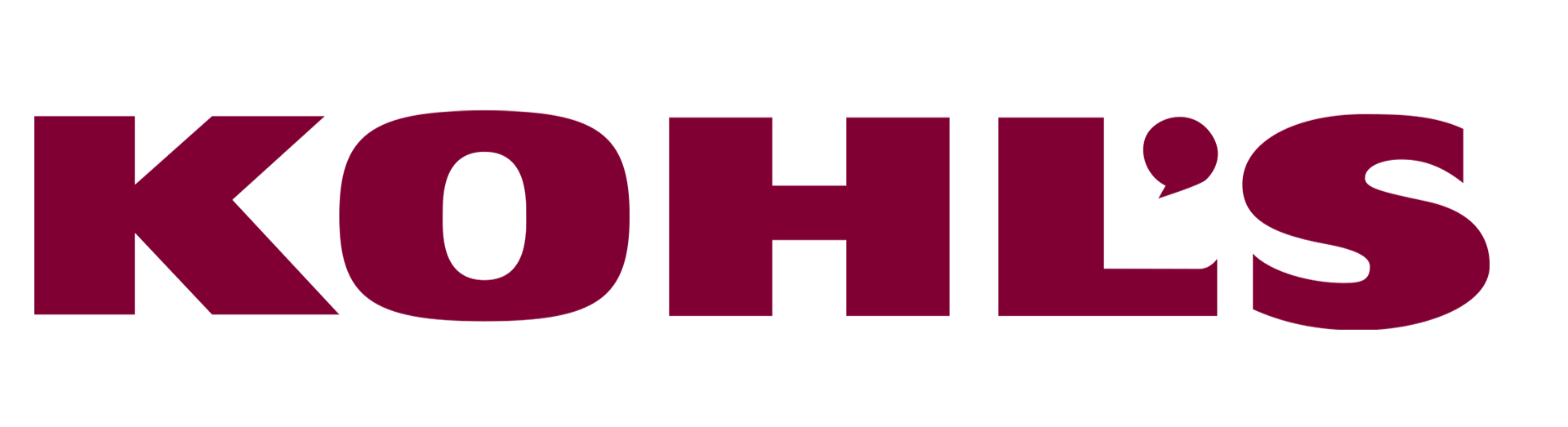 Kohl's store logo in dark maroon letters on a white background.