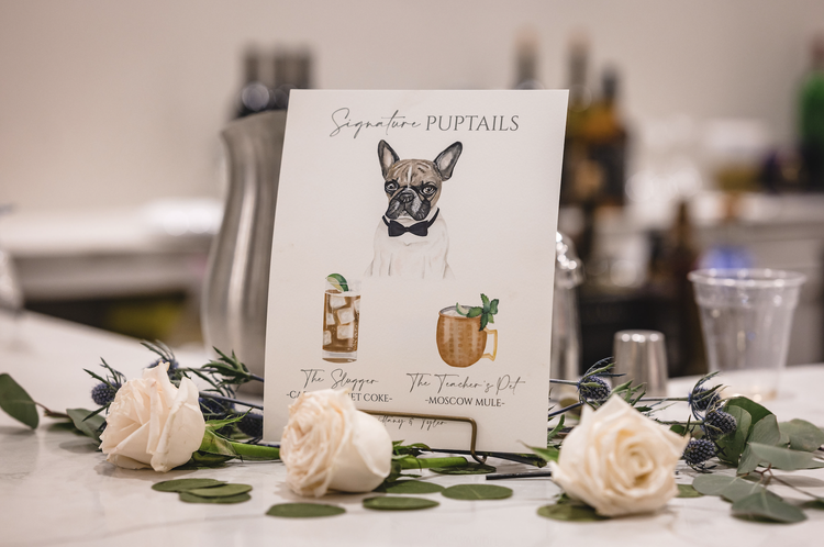 Ways to Incorporate Your Pet's Portrait Into Your Wedding!