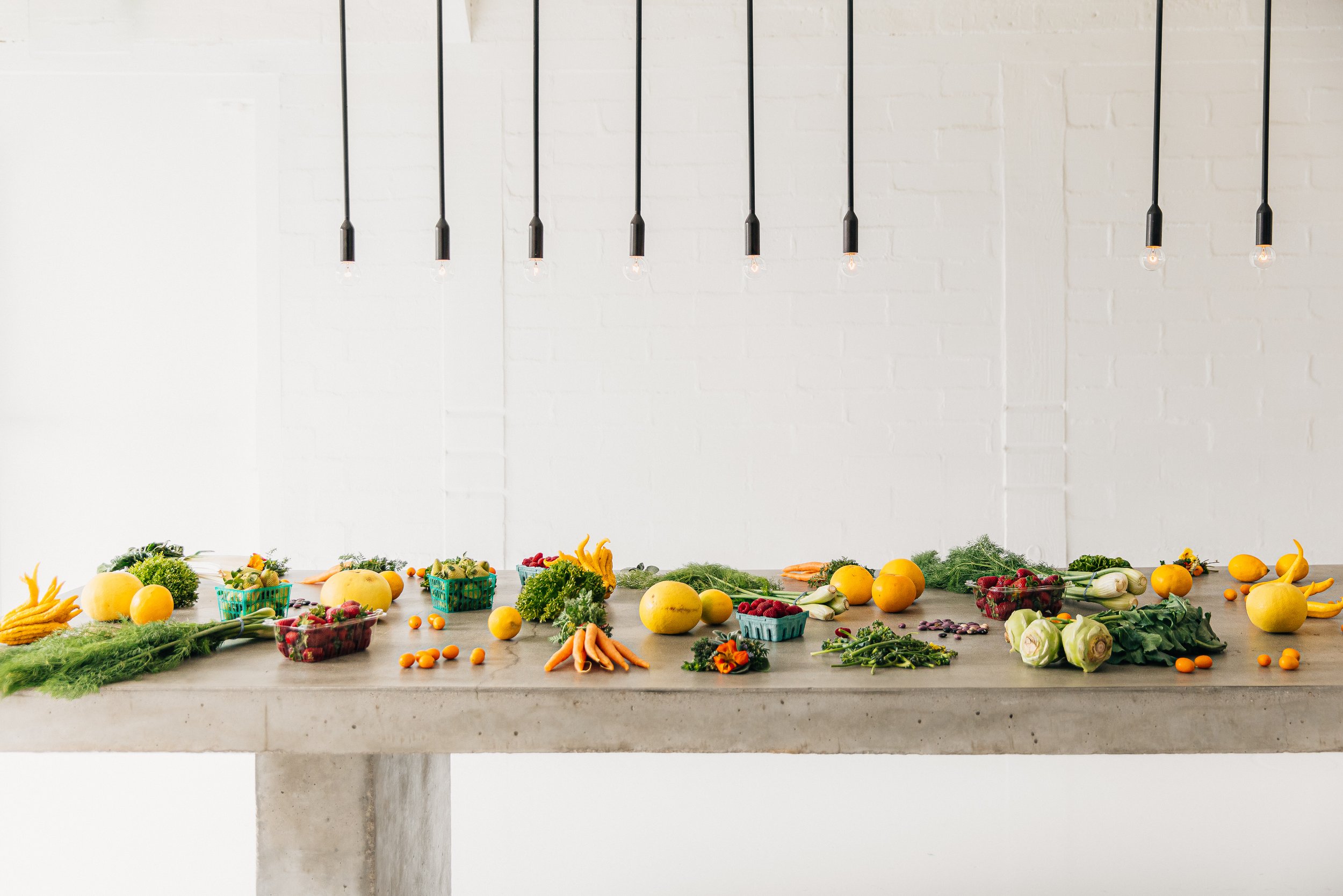 Garden-fresh produce plate Workshop Kitchen farm-to-table
