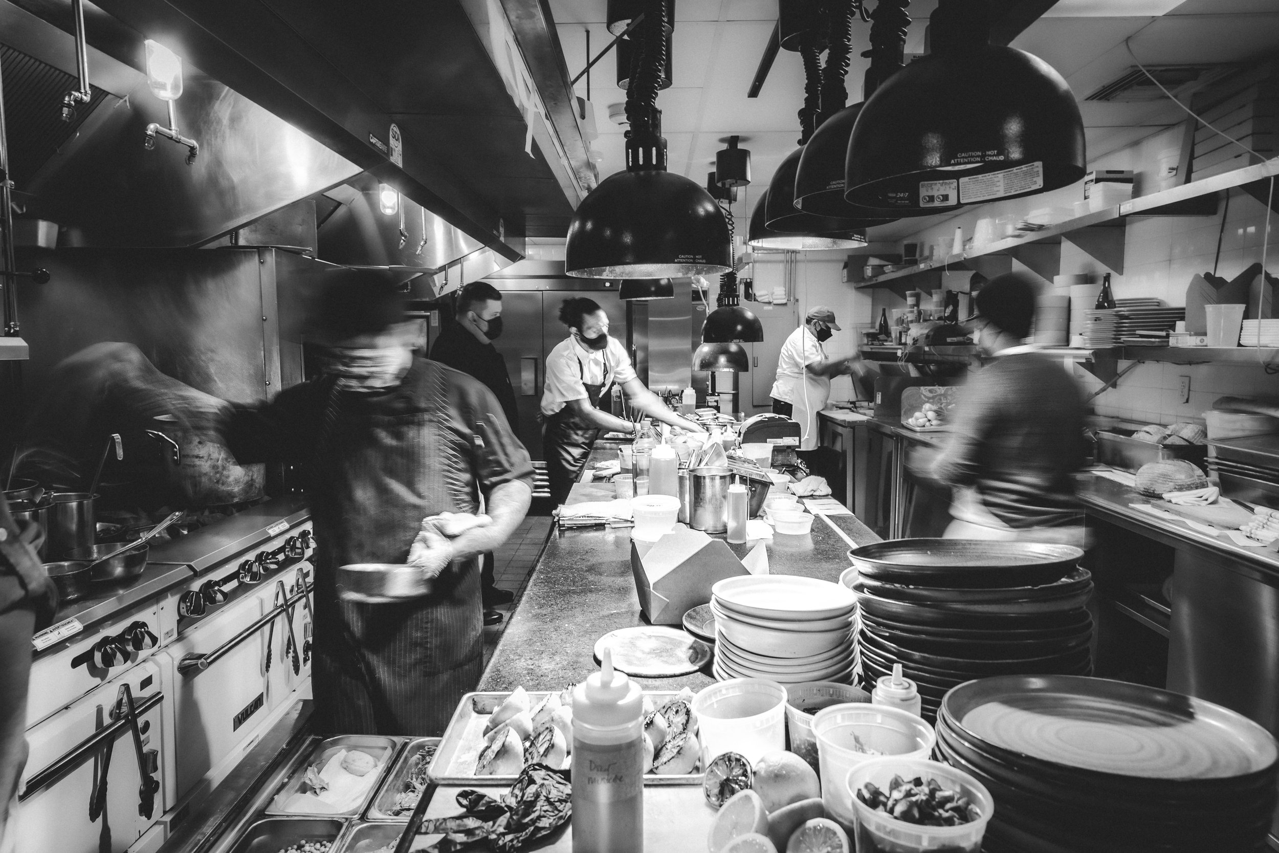 Culinary team Workshop Kitchen Michelin star restaurant Palm Springs chefs cooking