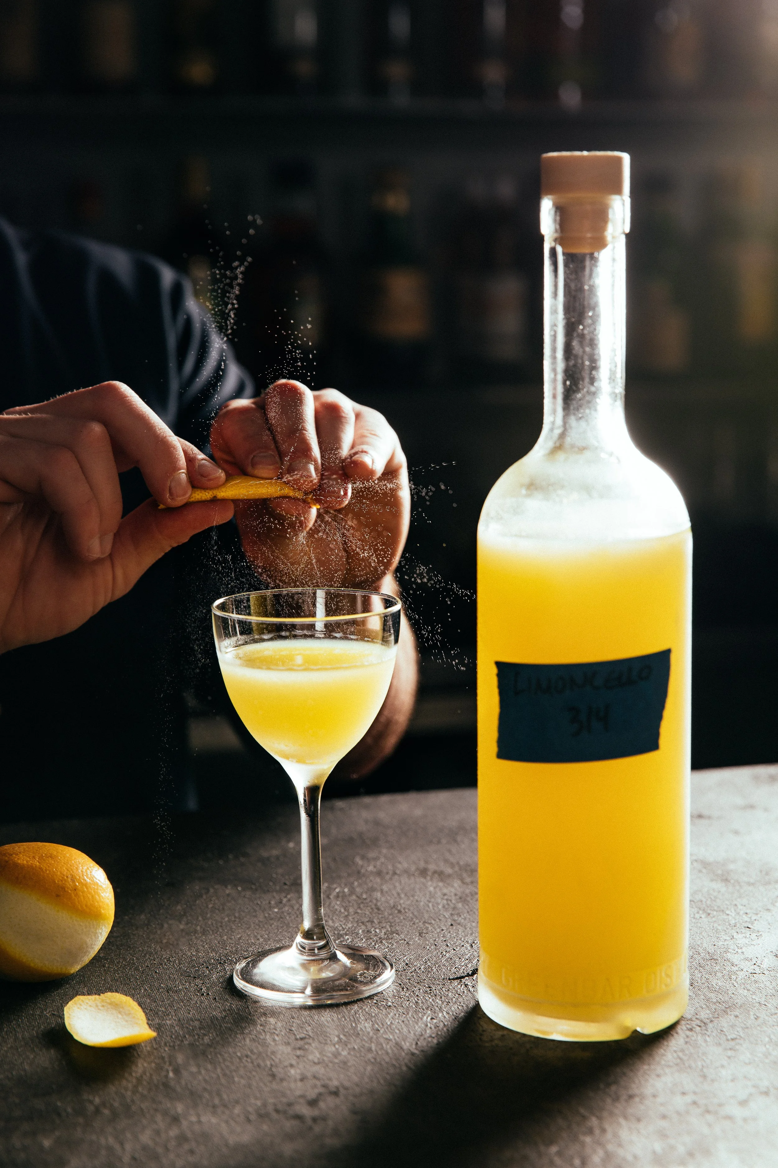 Artisan cocktail presentation Palm Springs bar