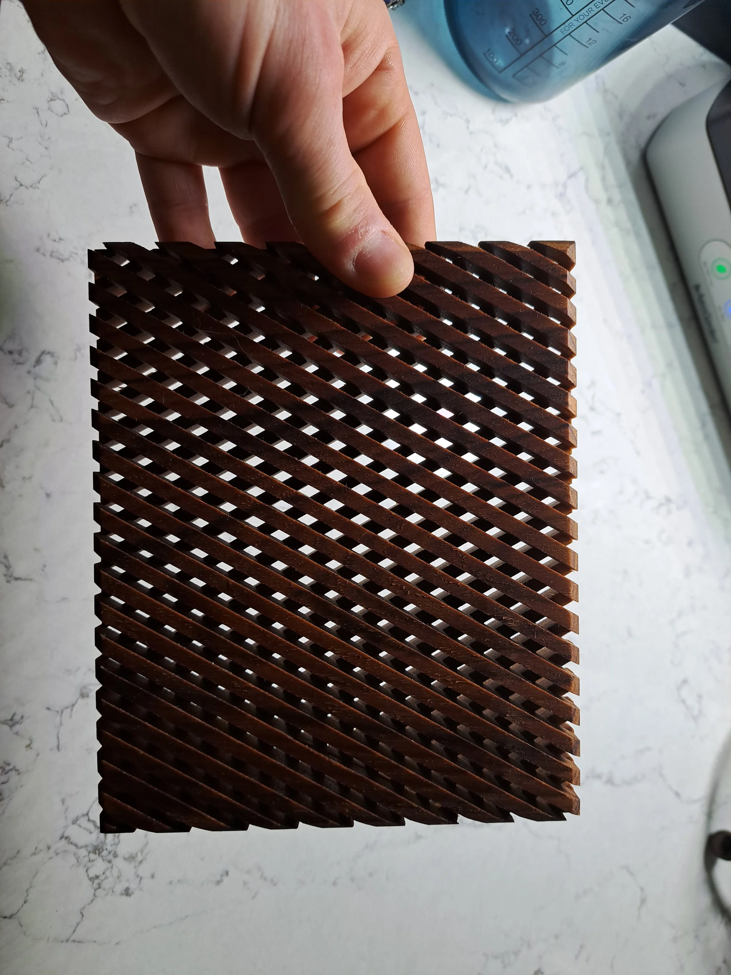 Sponge holder, made from teak