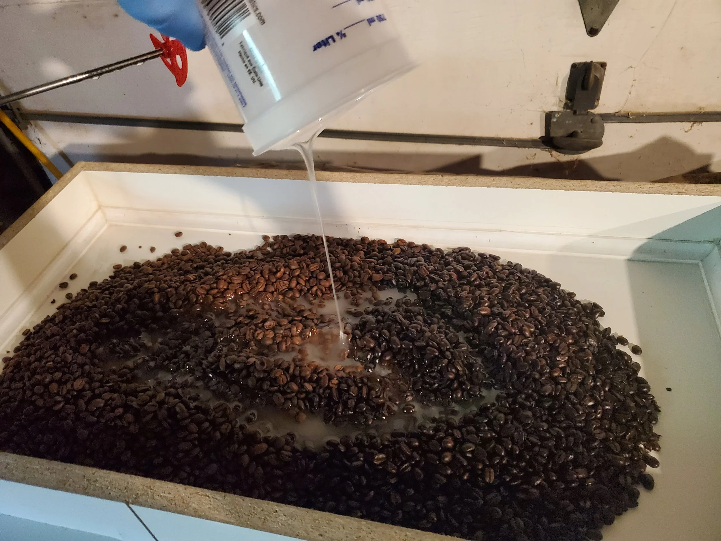 added epoxy and mixed thoroughly