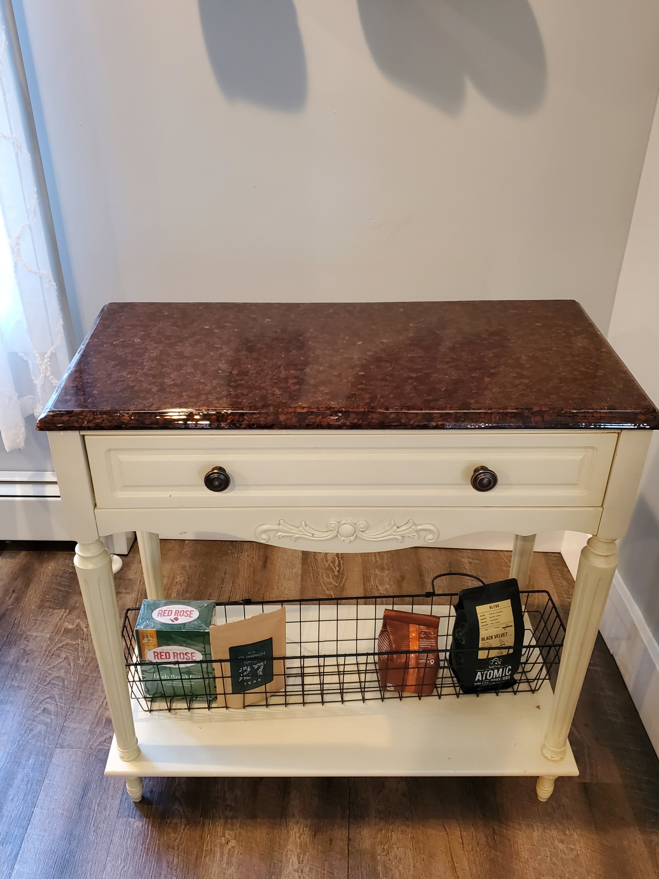 attached to the base