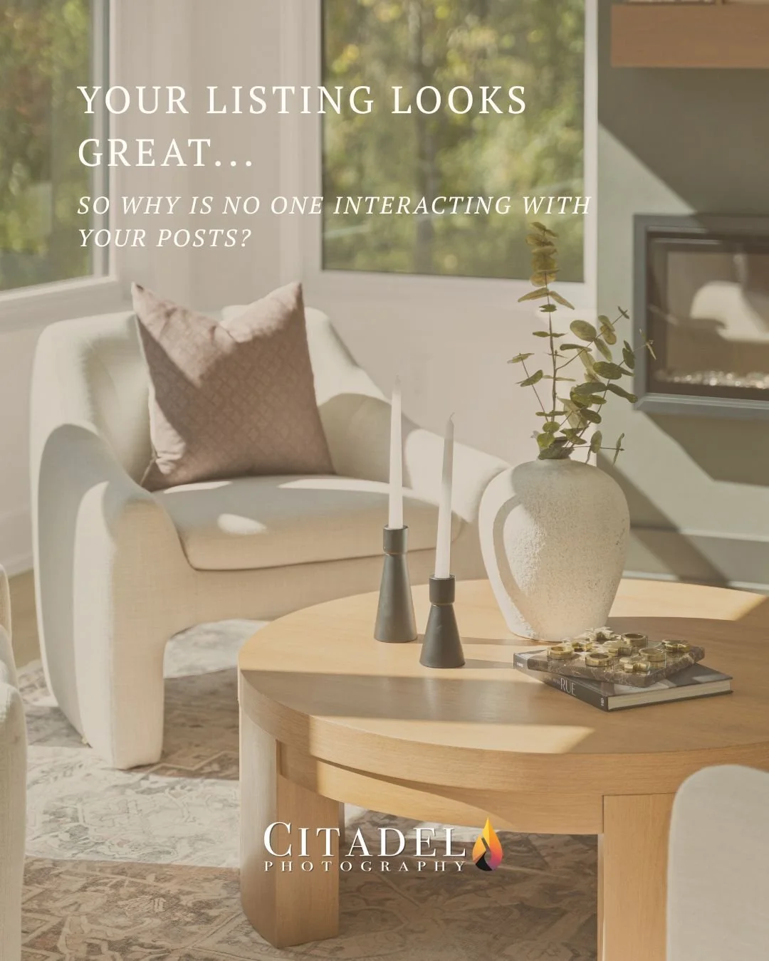 This is something I've noticed most realtors struggle with:

You do everything right: daily posts, sharing the specs of the house, and your photos are professional and look good. 

But no one is really paying attention. No one interacts. 

Real estat