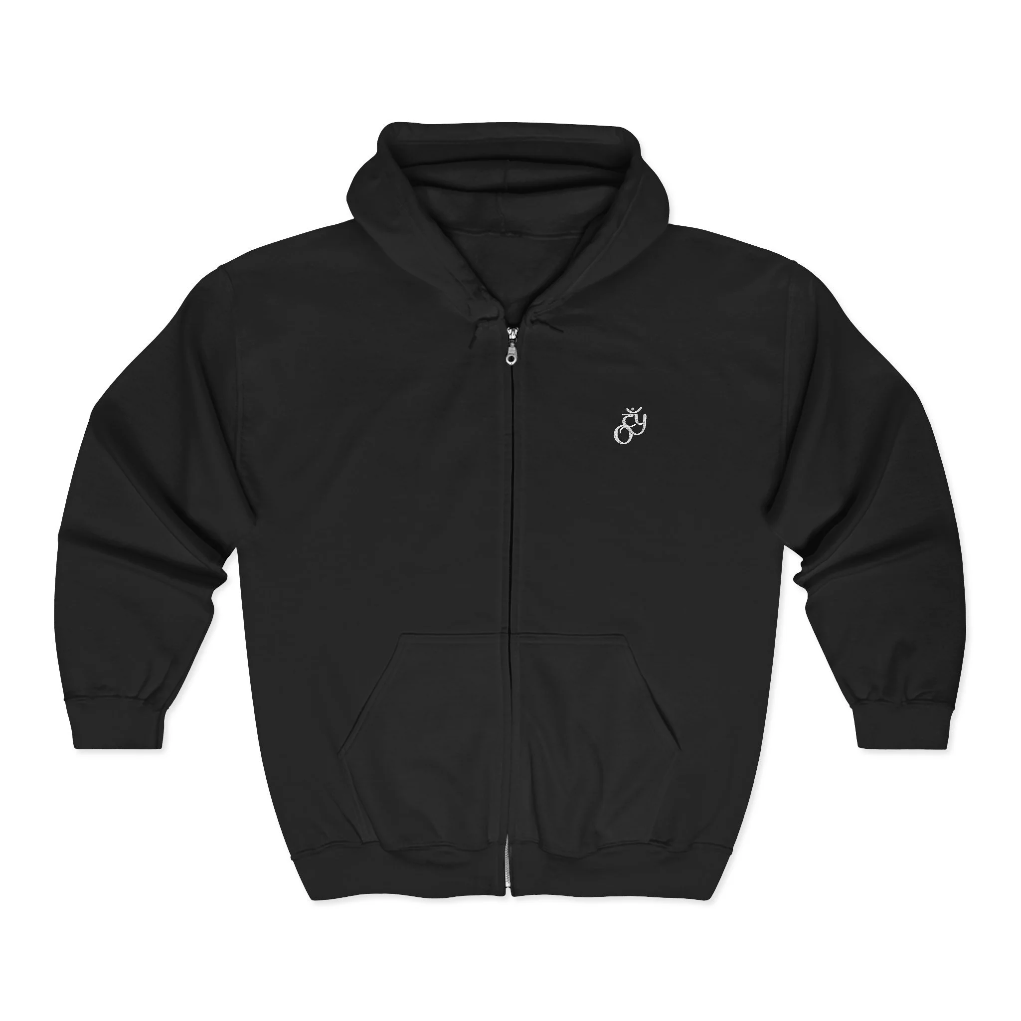 OC Yogi Embroidered Dragon Lightning Hoodie - Men's Zip Up Hoodie