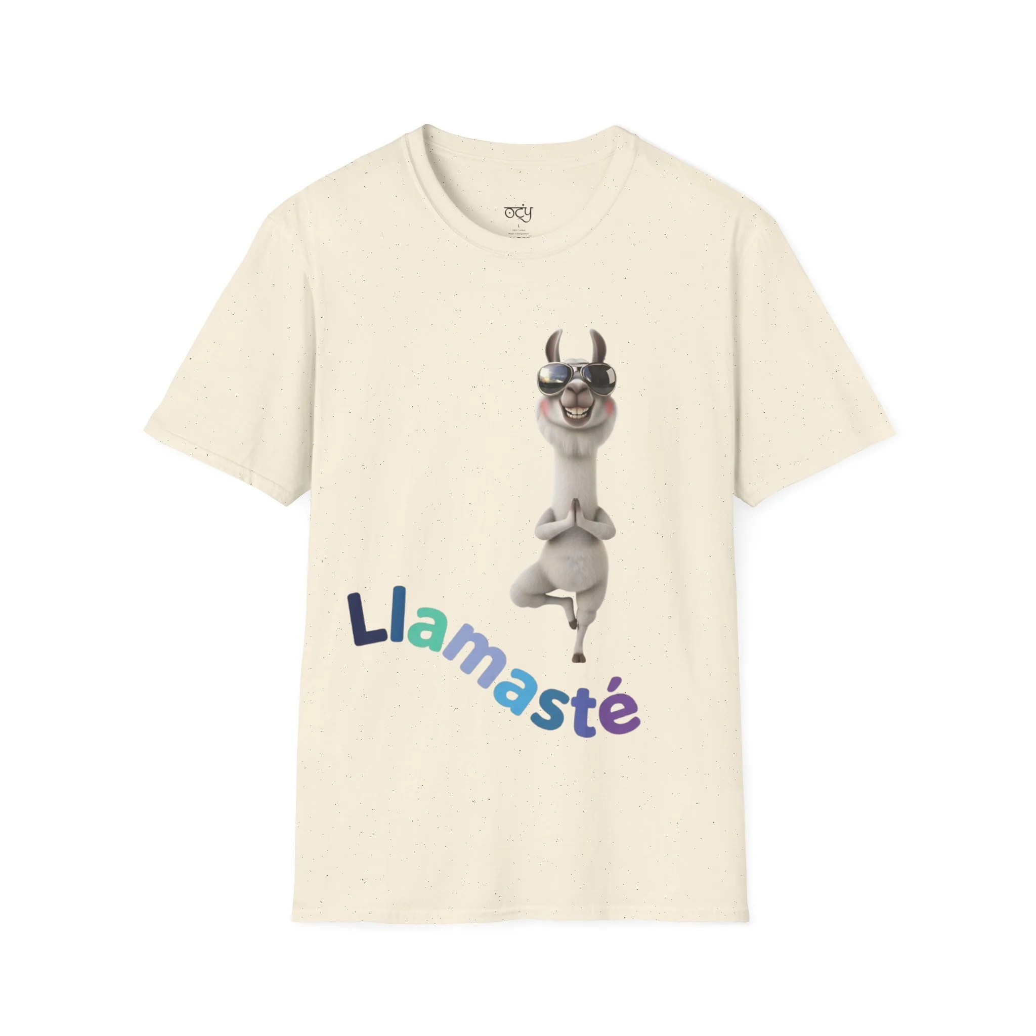 Llamasté Yoga Llama T-Shirt – Fun Play on "Namasté" Graphic Tee