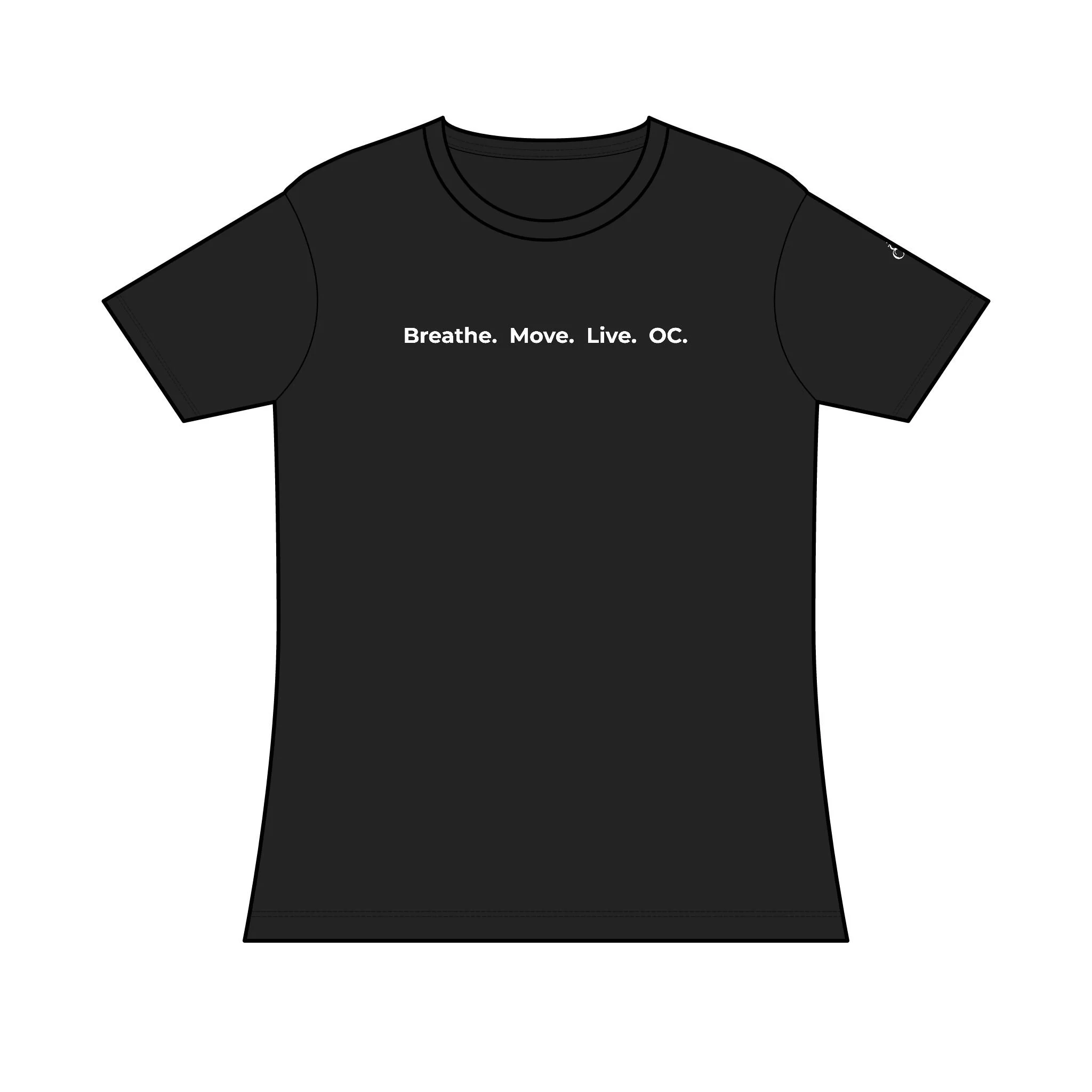 Breathe. Move. Live. Tee — Women’s Motivational Crewneck Shirt