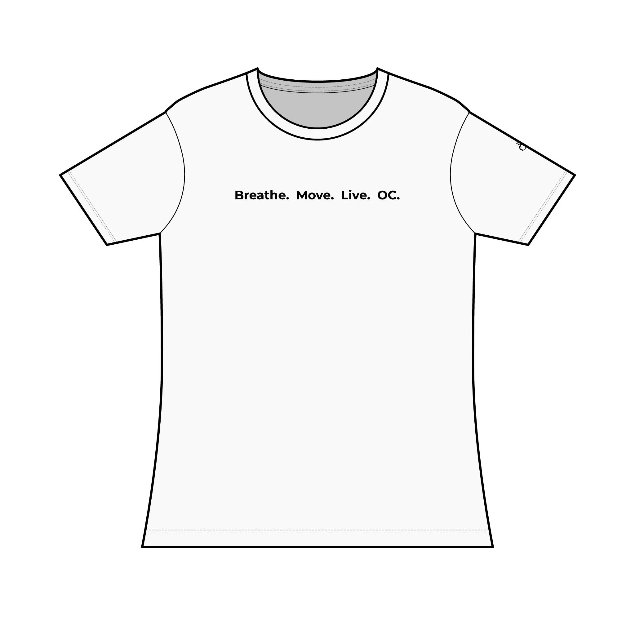 Breathe. Move. Live. Tee — Women’s Motivational Crewneck Shirt