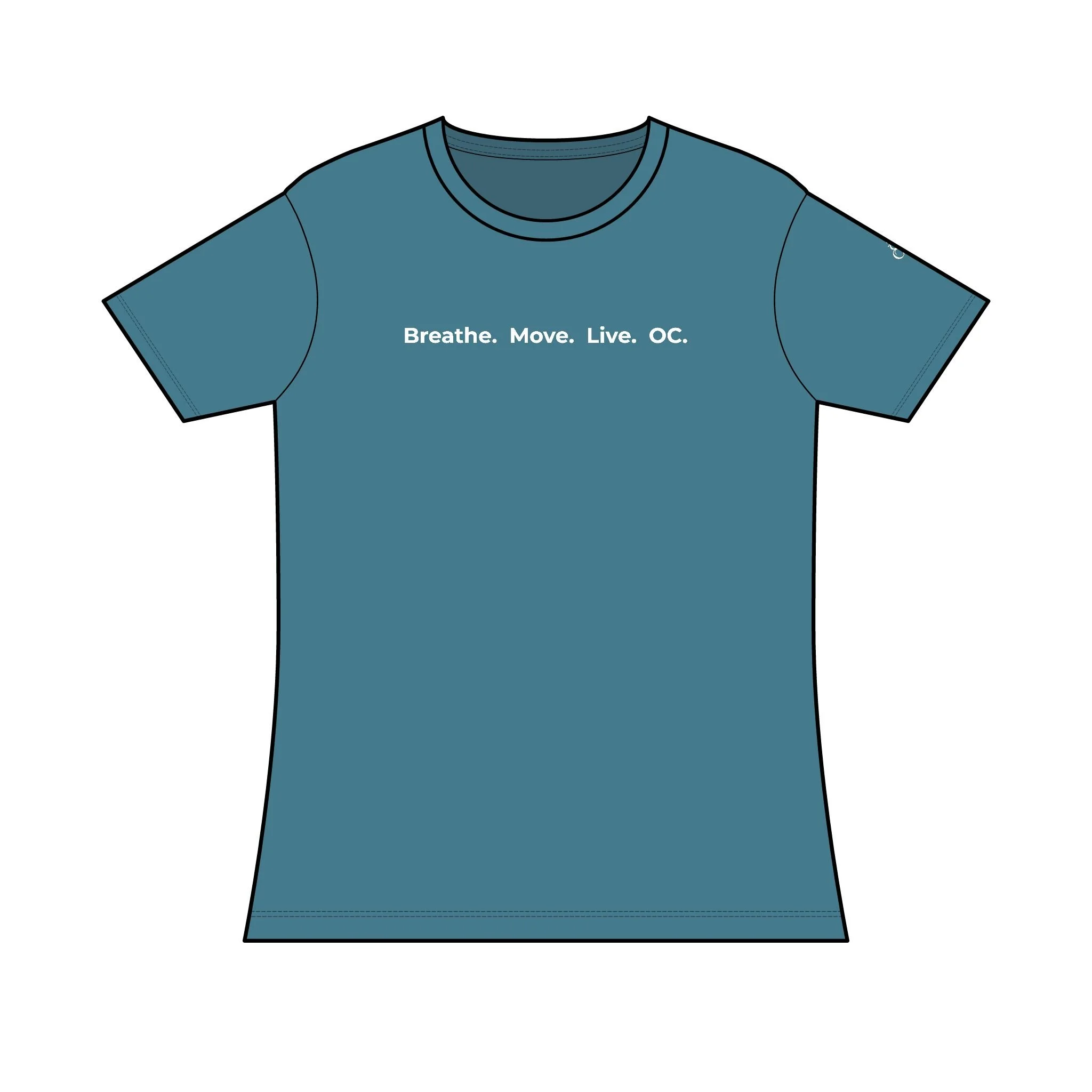 Breathe. Move. Live. Tee — Women’s Motivational Crewneck Shirt