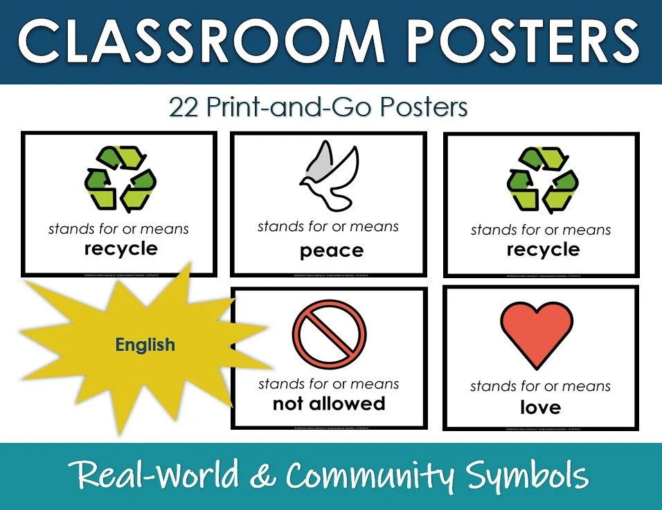 Classroom Posters: Real-World and Community Symbols