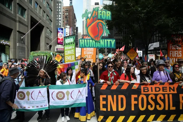 Democracy Now: The March to End Fossil Fuels: 75,000 Rally in NYC to Push Biden & World Leaders on Climate Crisis