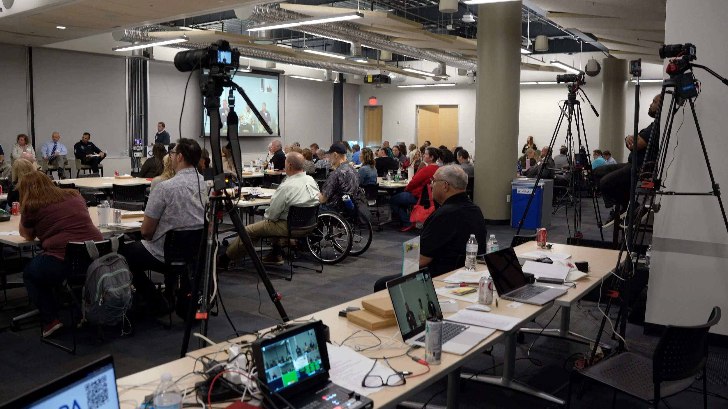 Professional live event video production in Tempe Arizona capturing a business conference for emergency preparedness