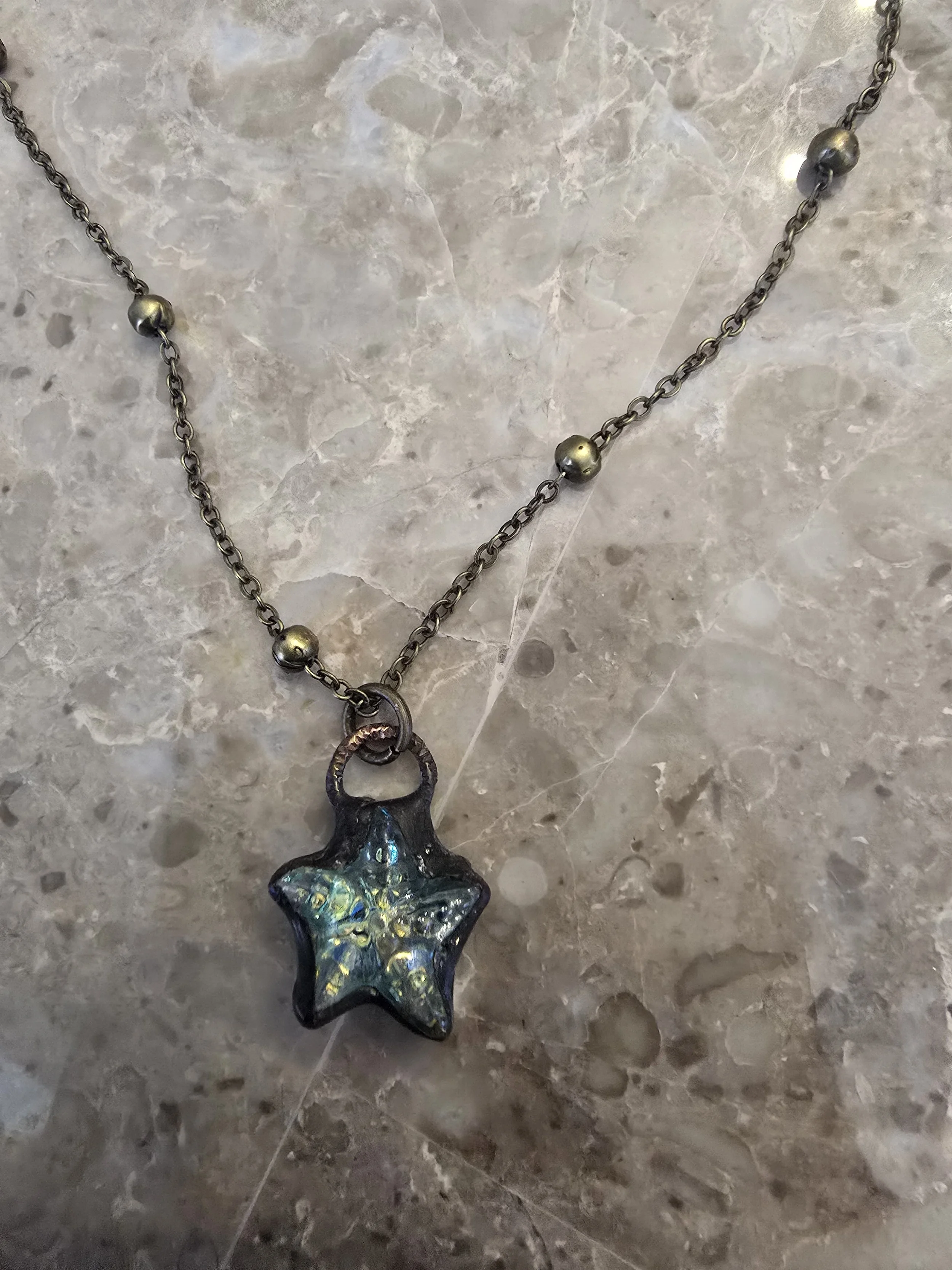 Iridescent Star Necklace