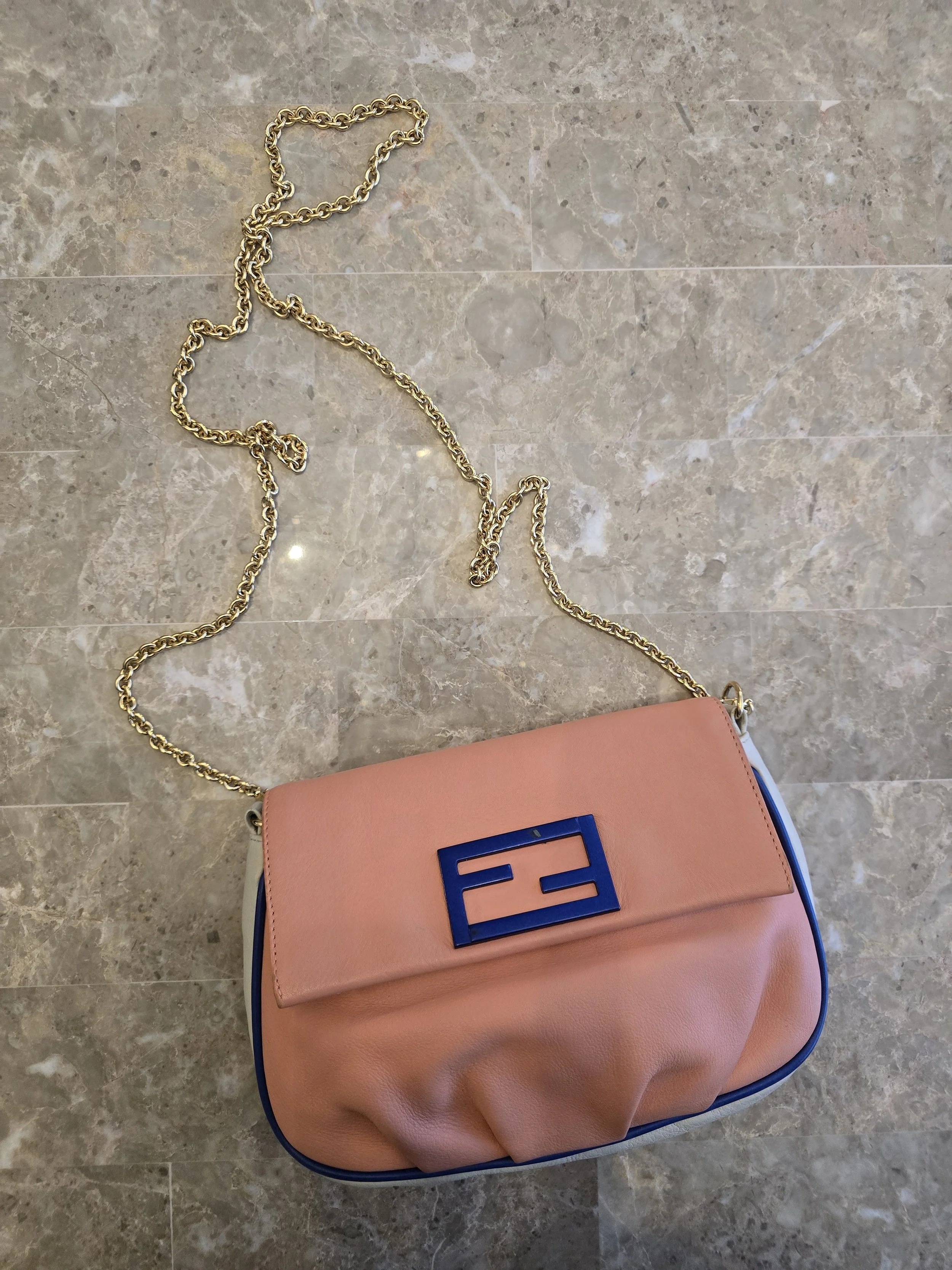 Vintage Fendi Nappa Fendista Crossbody Bag