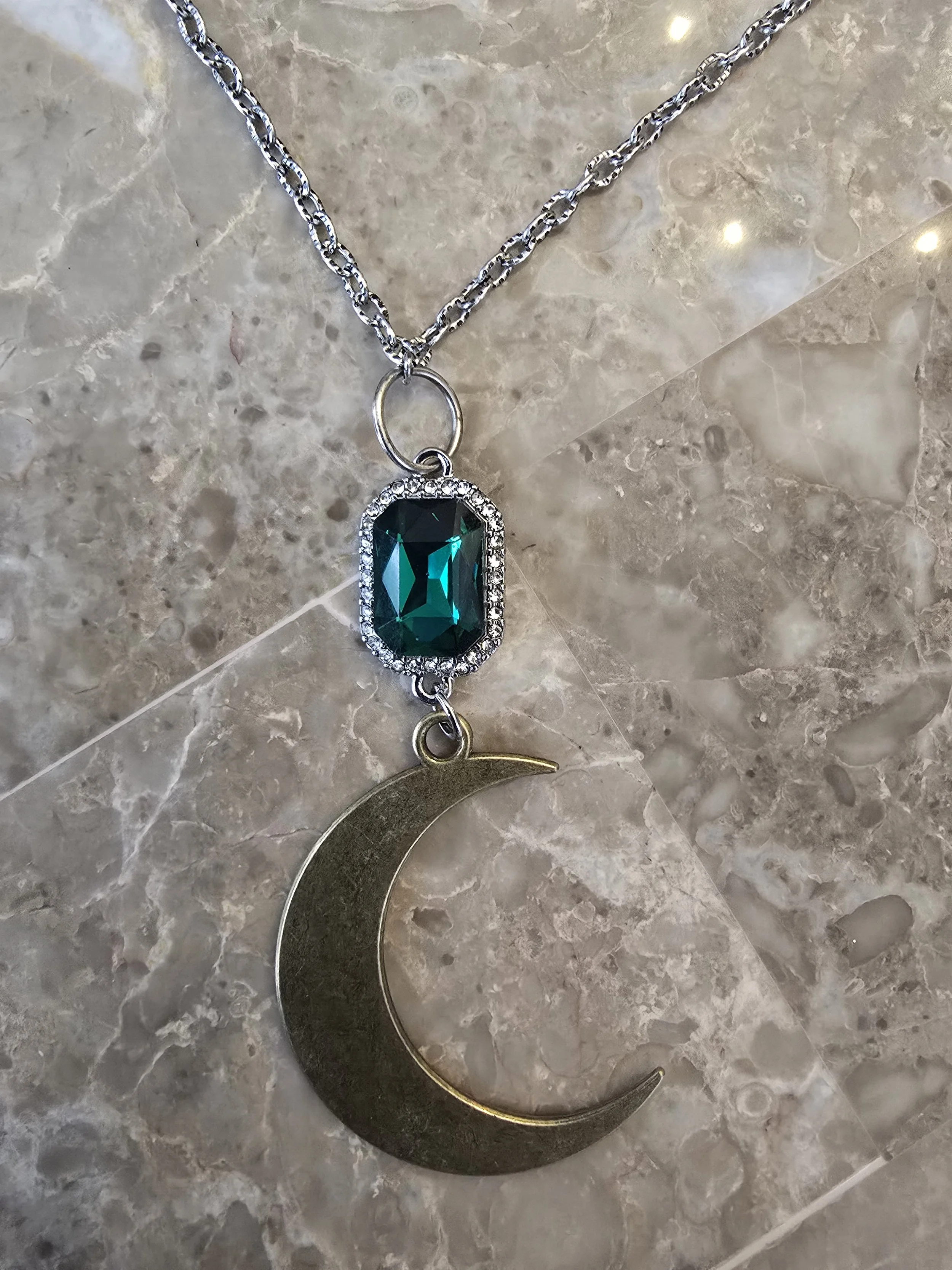 Emerald Moon Necklace