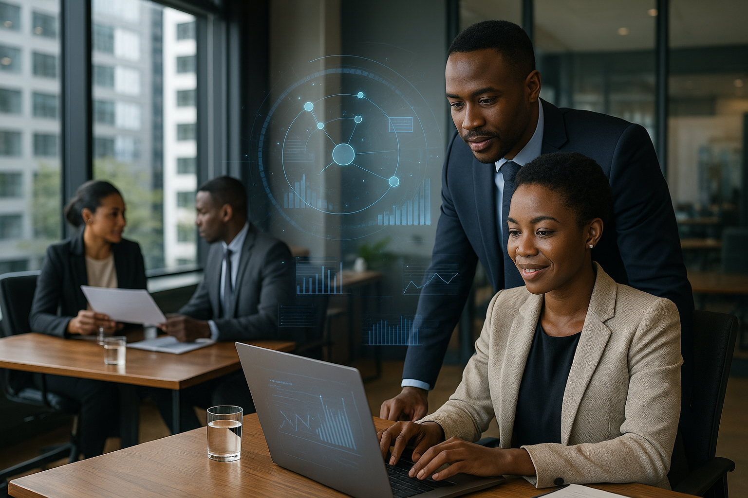 Modern wooden house with large windows, stone steps, and natural landscaping in a mountainous area.