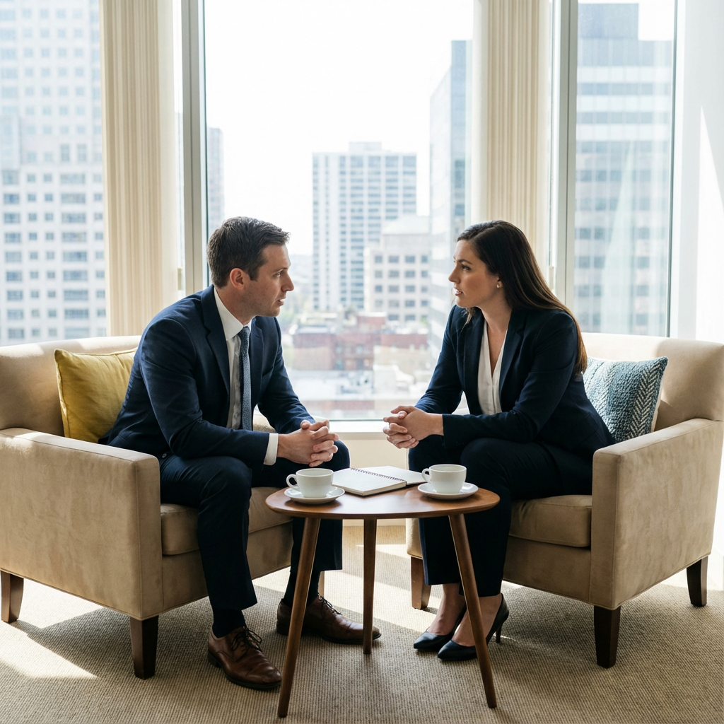 Executive having coaching sessions