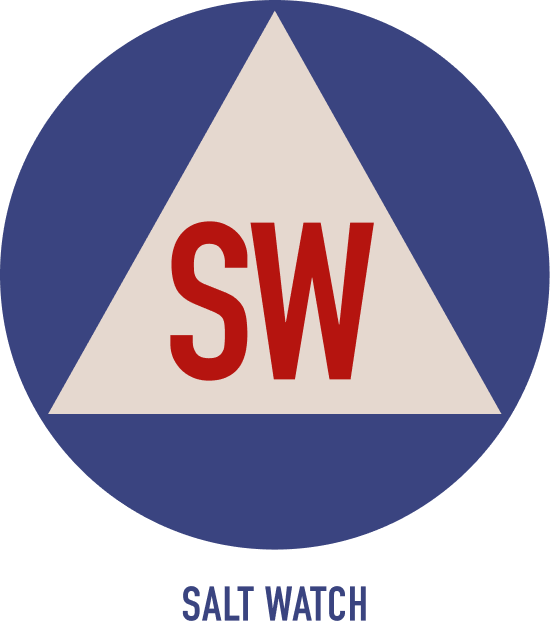 Circular blue and red logo with a triangle inside and the letters S W