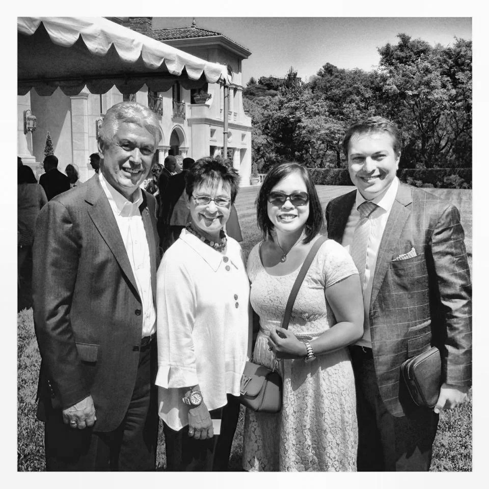President Dieter F. Uchtdorf and Sister Harriet Uchtdorf of The Church of Jesus Christ of  Latter-day Saints with Sunny Beutler and Jonathan Beutler