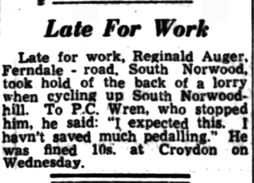 Holding On for Dear Life: A South Norwood Hill Tale