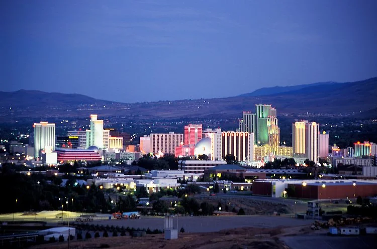 Downtown Reno, buildings Casinos at night