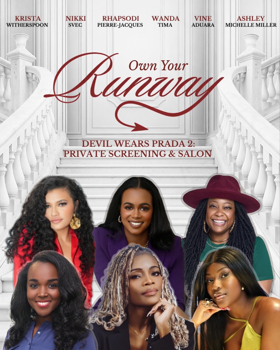 The Devil Wears Prada 2 is almost here &mdash; and we&rsquo;re not just watching. We&rsquo;re talking about it. 

So mark your calendar and join us this Thursday April 30 6-9pm 👠 for Own Your Runway 

Own Your Runway is a fashion-forward salon + pan