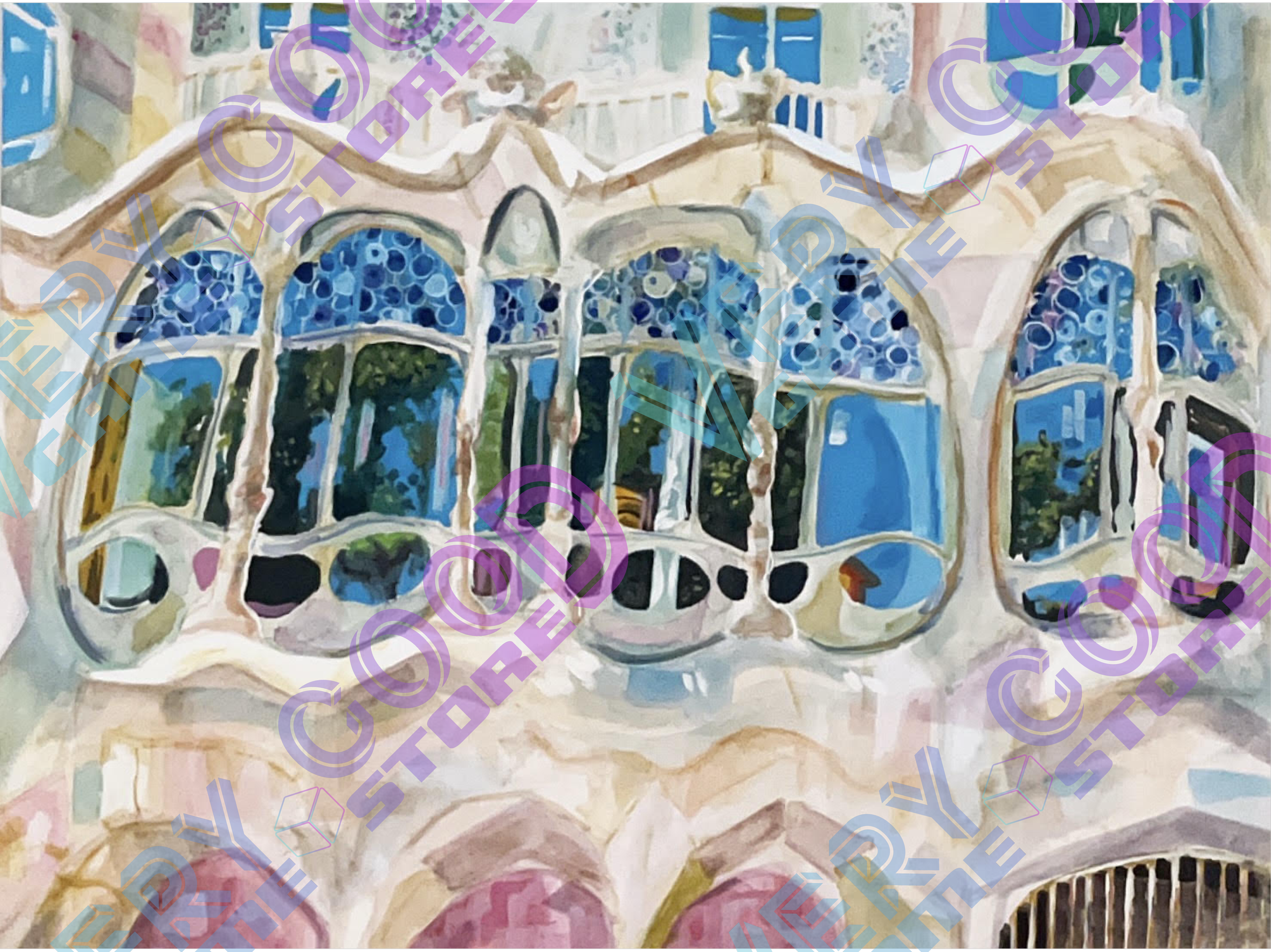 Building Spain 4x6 Print