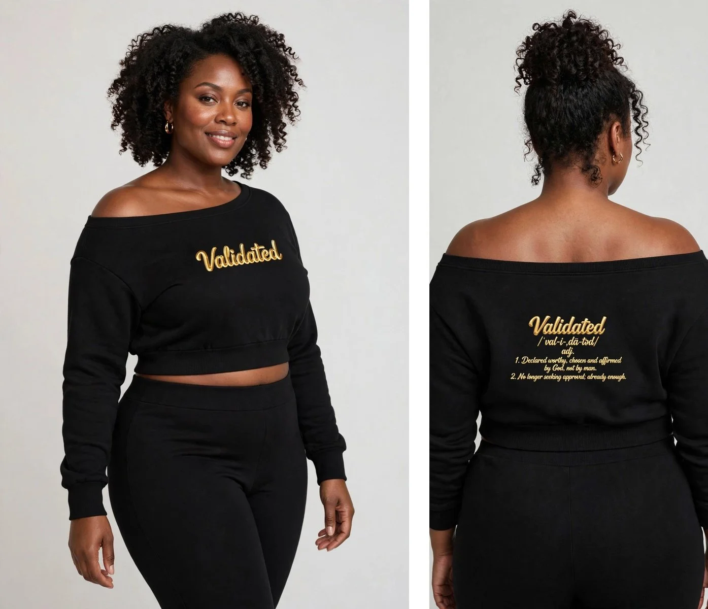 Women's Off-Shoulder Sweatshirt
