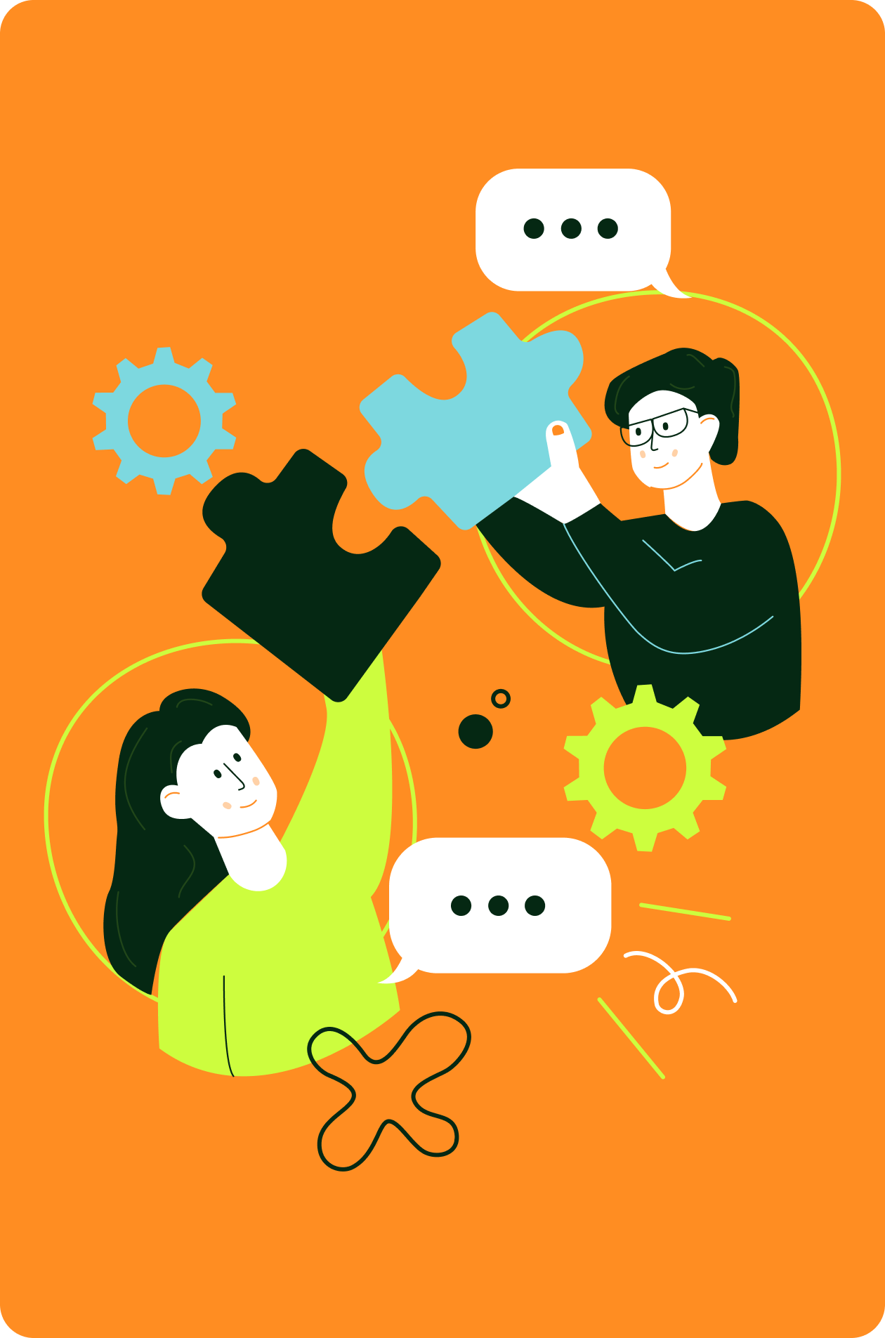 Person holding a black pencil and typing on a silver laptop keyboard, with another person working in the background.