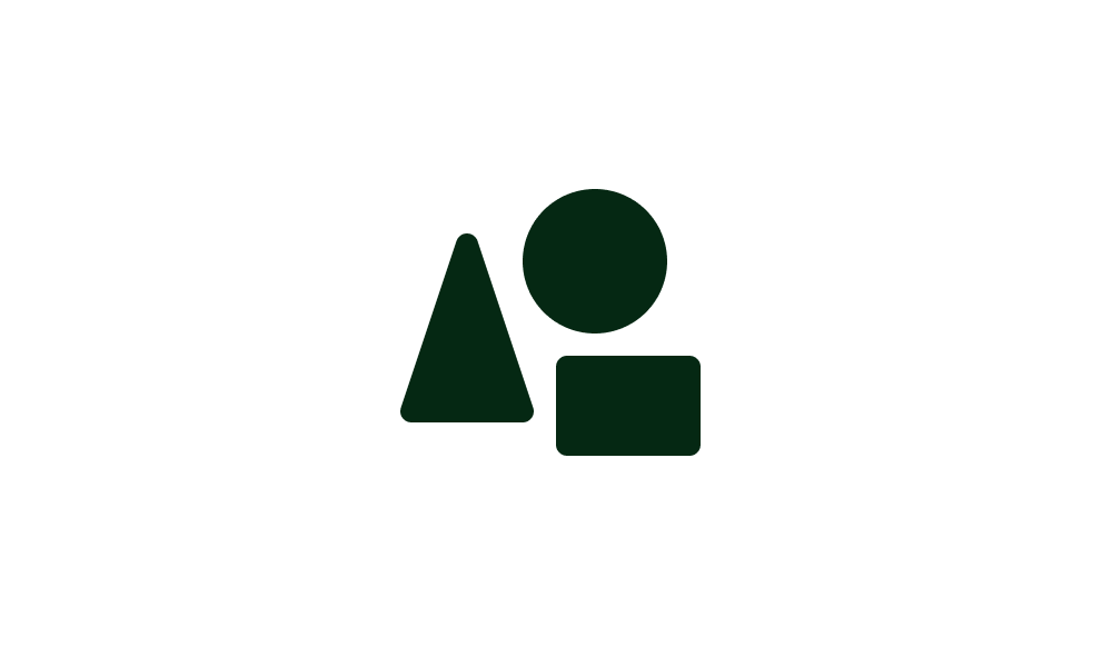 Icons of a triangle, circle, and square