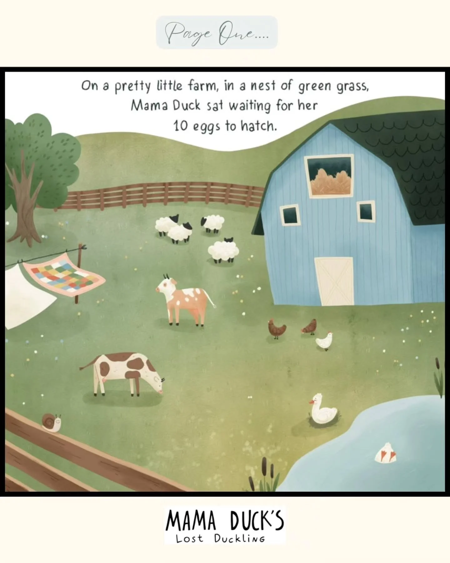 After years of telling other people&rsquo;s stories, I&rsquo;m finally sharing my own. 🐣

My debut children&rsquo;s book begins on a peaceful little farm, where sheep graze in the grass, cows munch quietly in the pasture, chickens wander near the ba