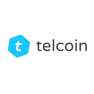 Telcoin logo with a blue hexagon and a white lowercase 't' inside, next to the word 'telcoin' in black text.