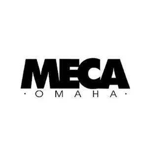 MECA Omaha logo in black and white font