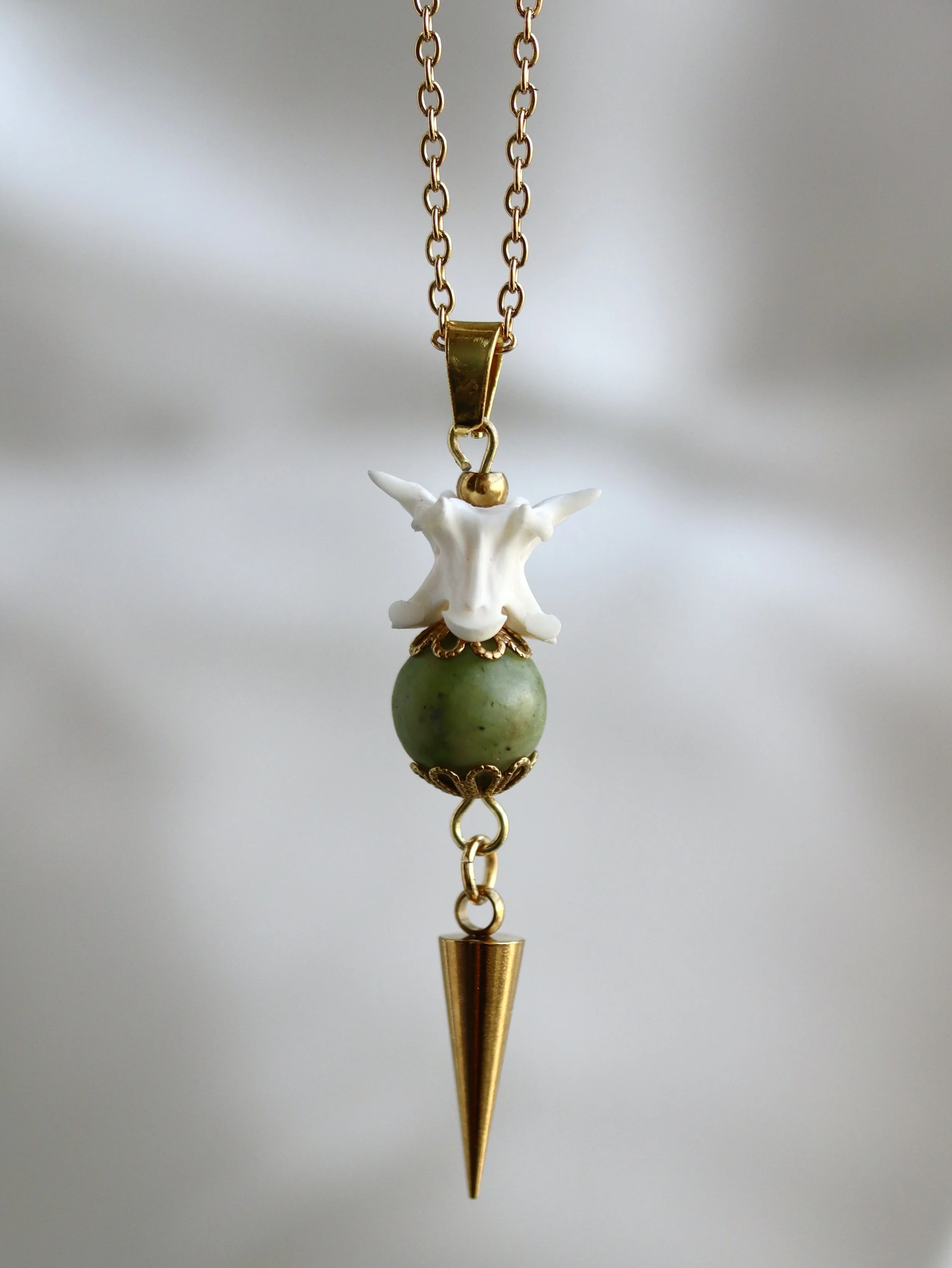 Jade Gold Medulla Necklace