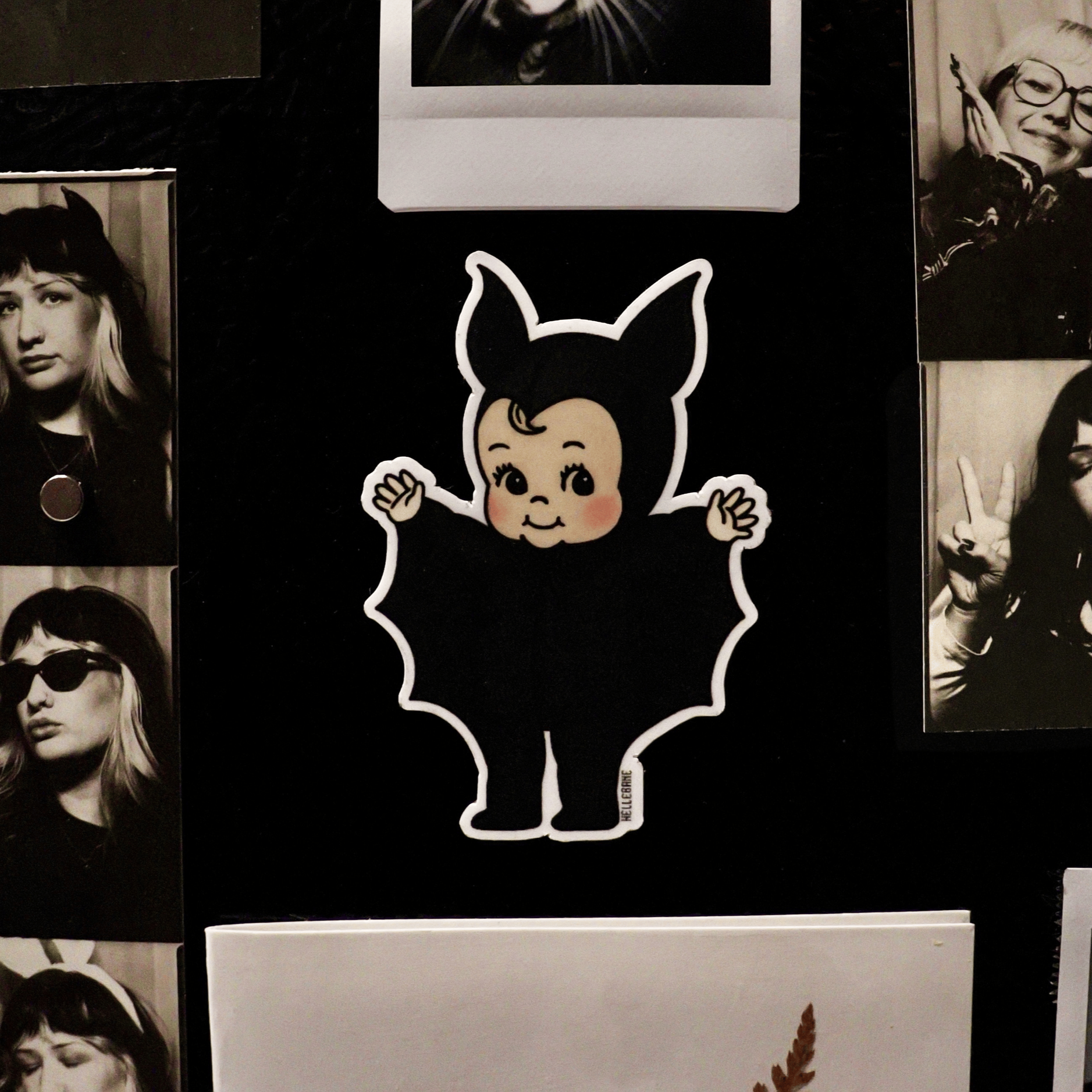 Victorian Bat Kewpie Baby Magnet