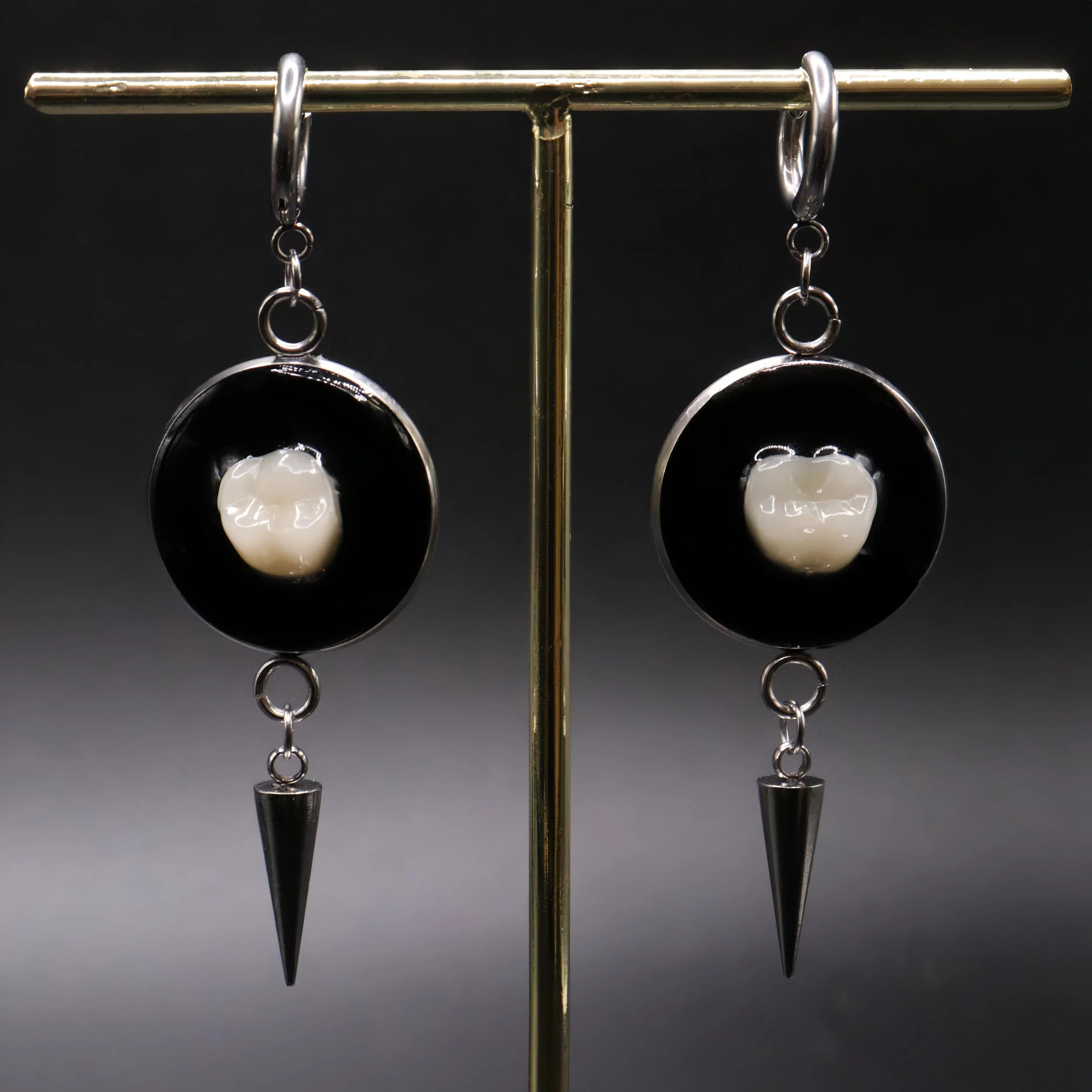 Human Molar Spike Earrings | Replica