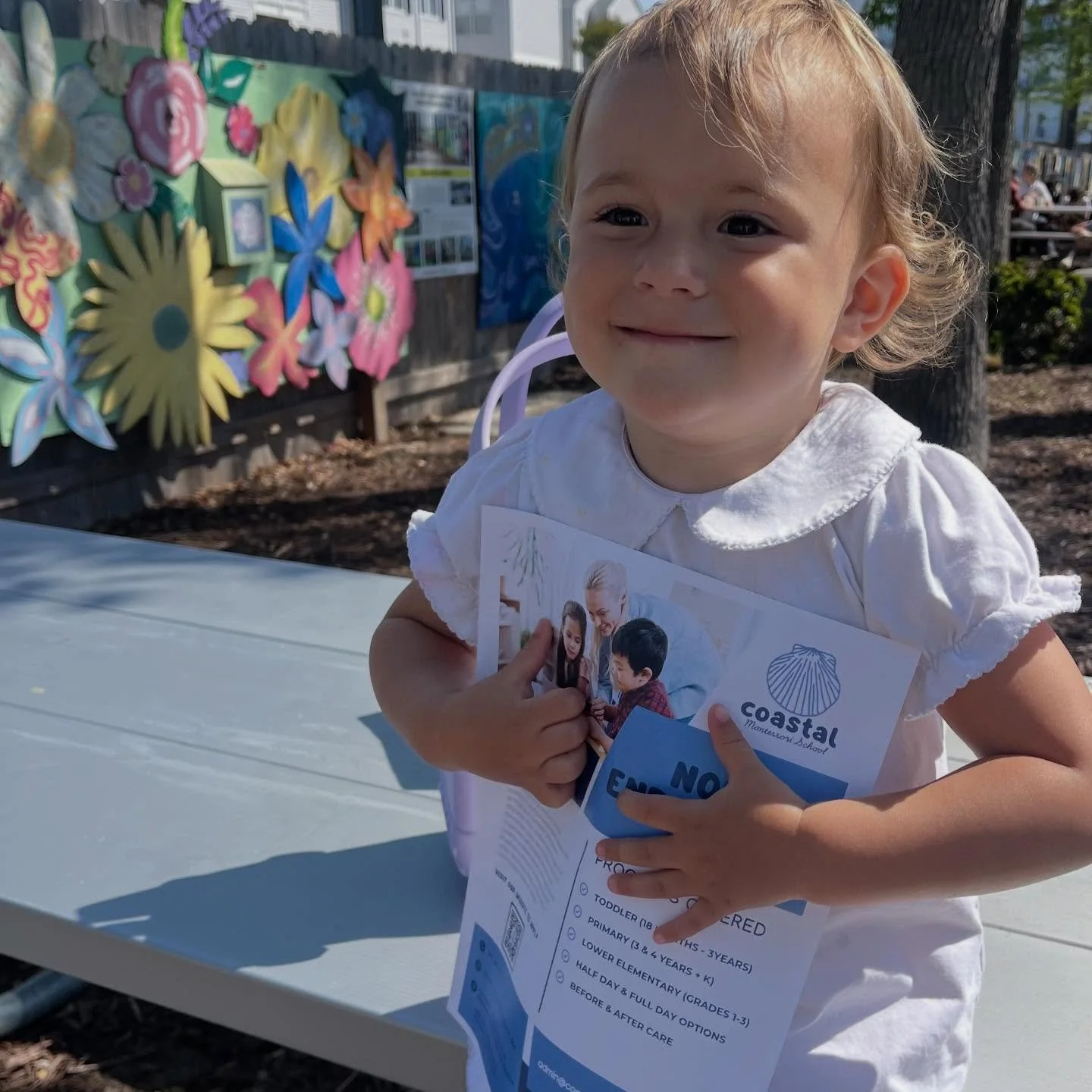 Spreading the word about our new school at @oldbeachfarmersmarket this morning! #coastalkids Apply online at www.coastalmontessorischool.org