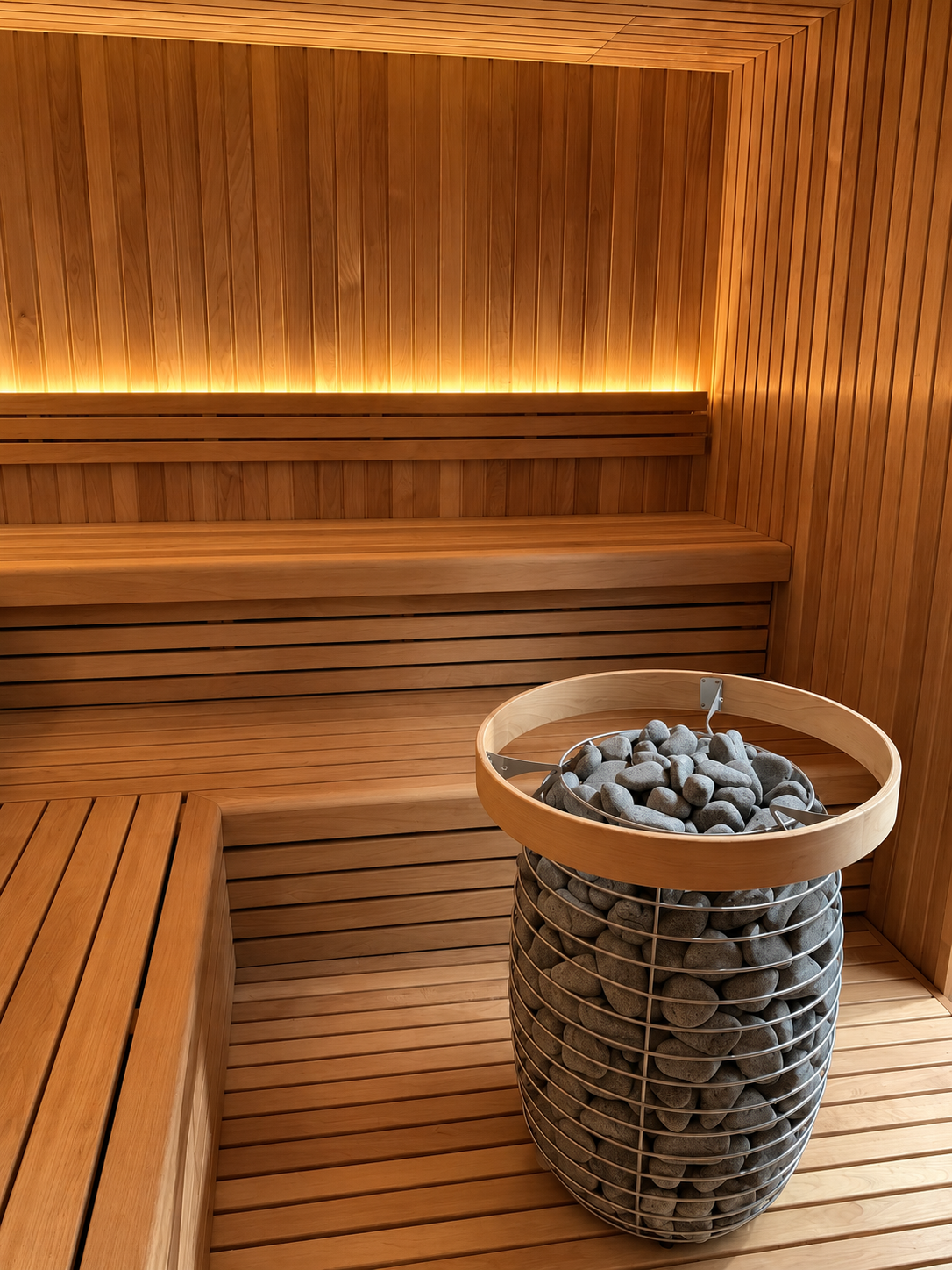 Heater in the sauna