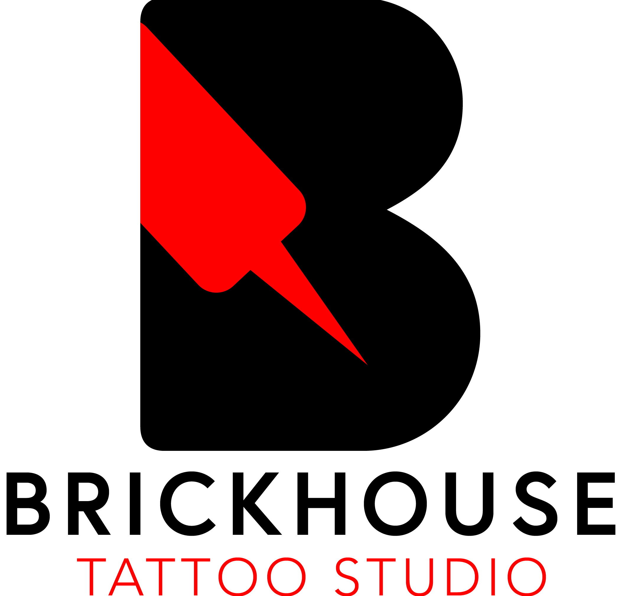 Brickhouse Tattoo Logo in Black and Red