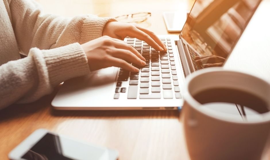 Hands on keyboard image for Book Architect Level 2 Publishing Package.