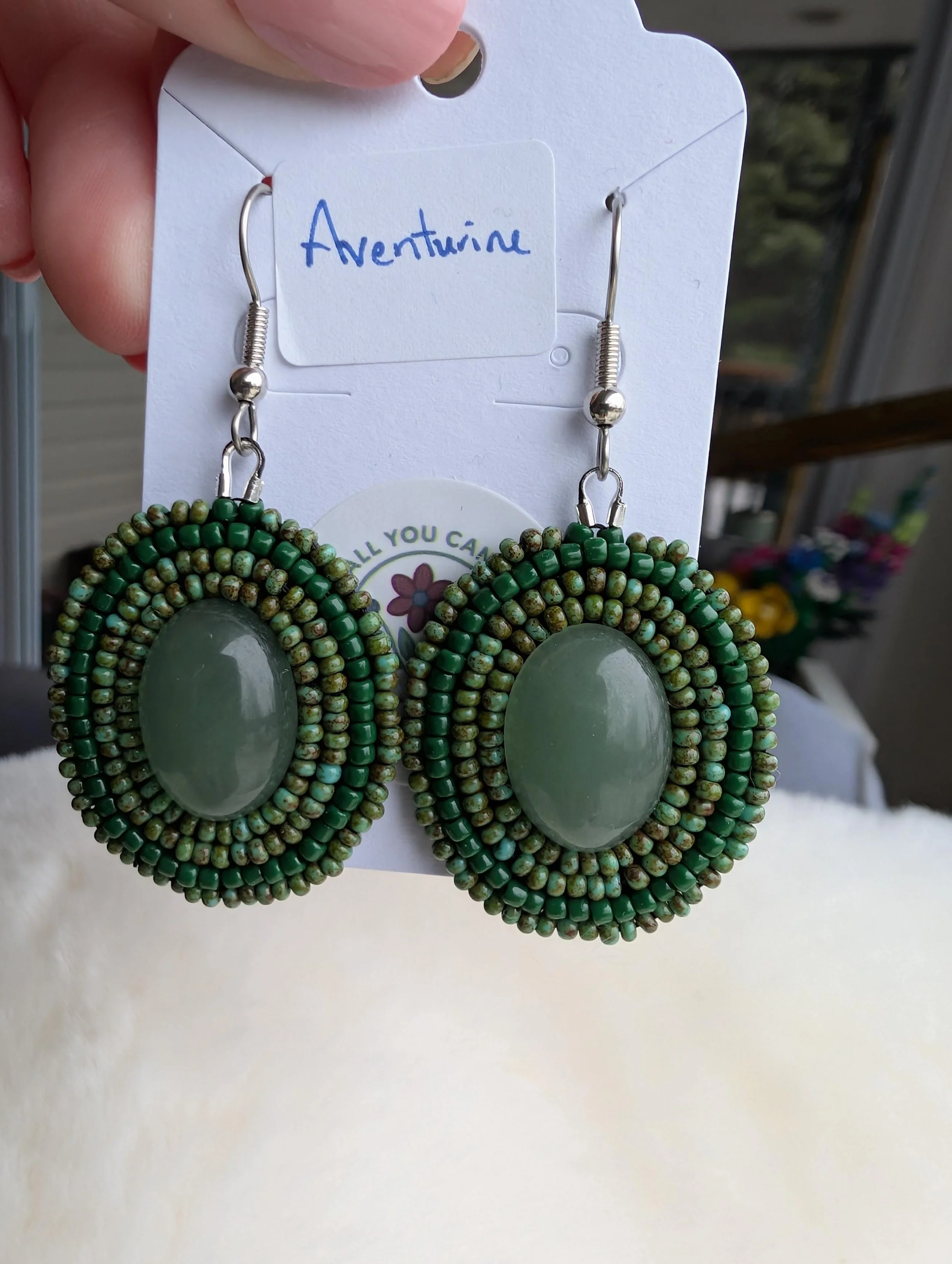 Gemstone Earrings - Aventurine