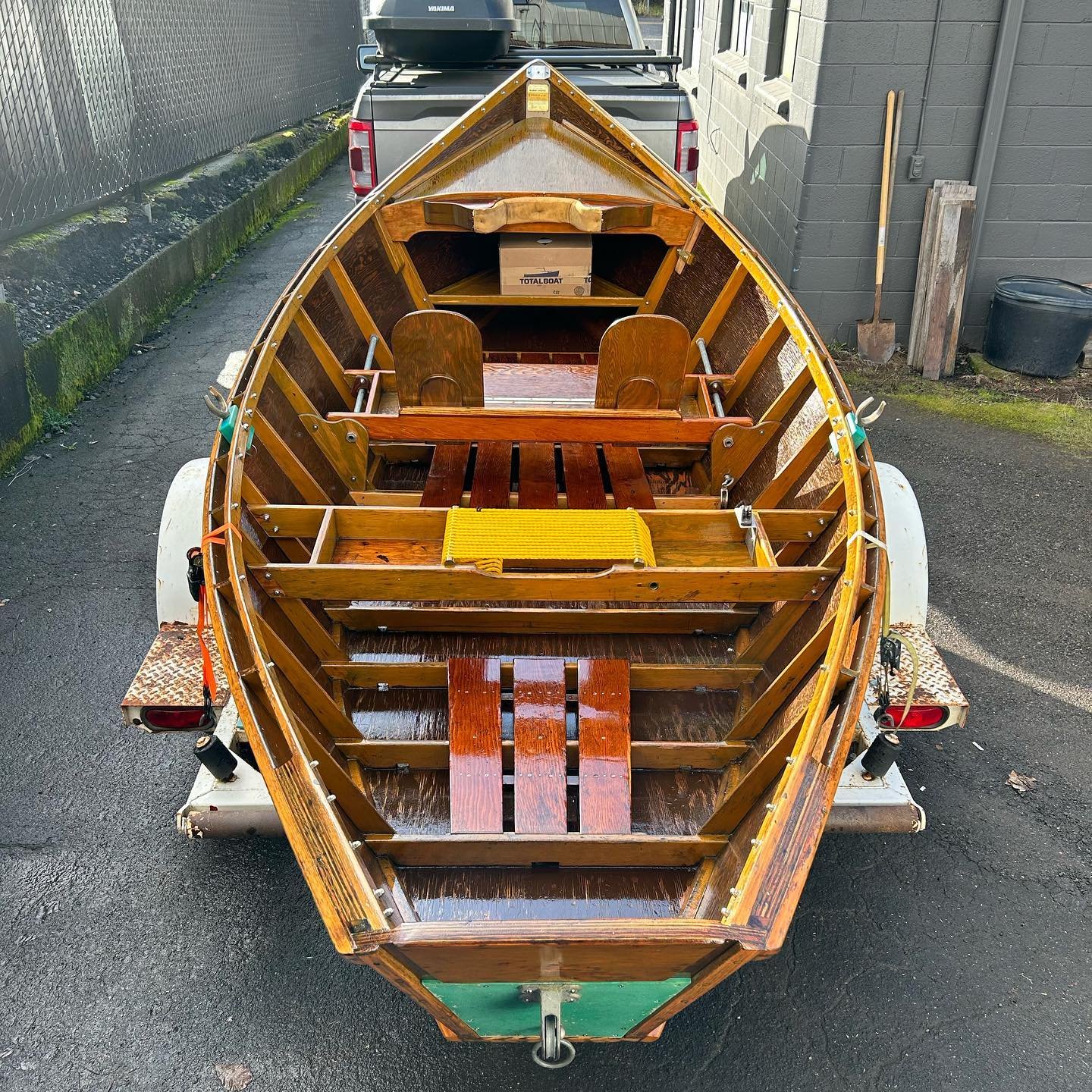 Full restoration complete on this Keith Steele 16&rsquo; drift boat. See full process on Stories. 

#woodboat
#woodboats
#driftboat
#driftboats
#woodendory
#wooddriftboat
#wooddriftboats
#woodendriftboat
#boatbuilder
#boatbuilders
#rogueriver
#deschu