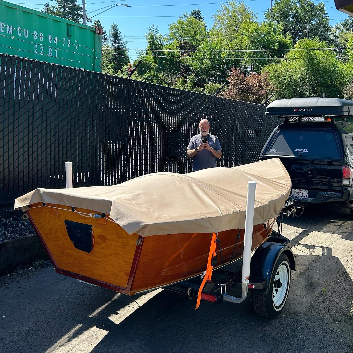 Refurbed and re-homed, a 14&rsquo; Perfect Mac/&ldquo;Rapid Robert&rdquo; headed to Provo, UT. Thanks to Seth for coming to get her. Enjoy! 

#woodboat
#woodboats
#driftboat
#driftboats
#woodendory
#wooddriftboat
#wooddriftboats
#woodendriftboat
#boa