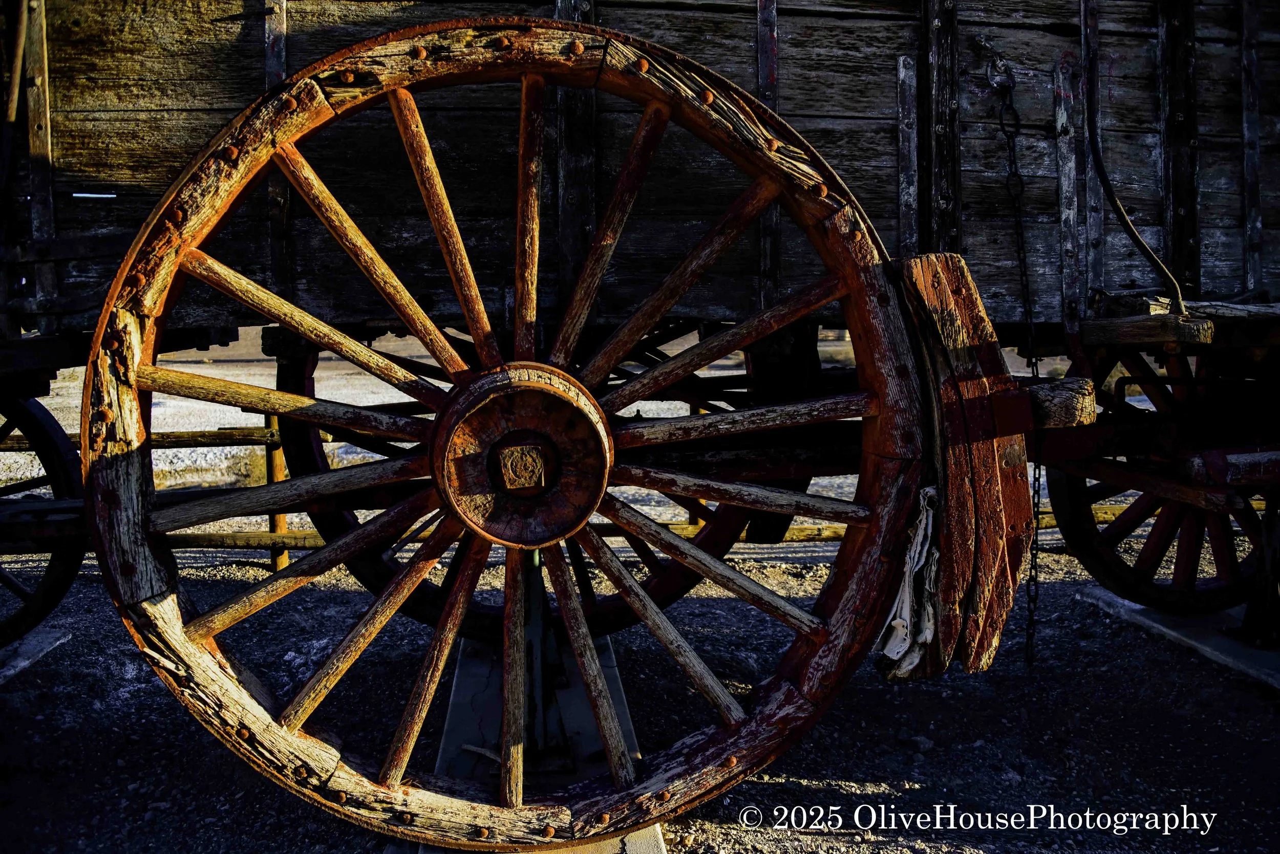Old wagon from Twenty Mule Team in Death Valley, California