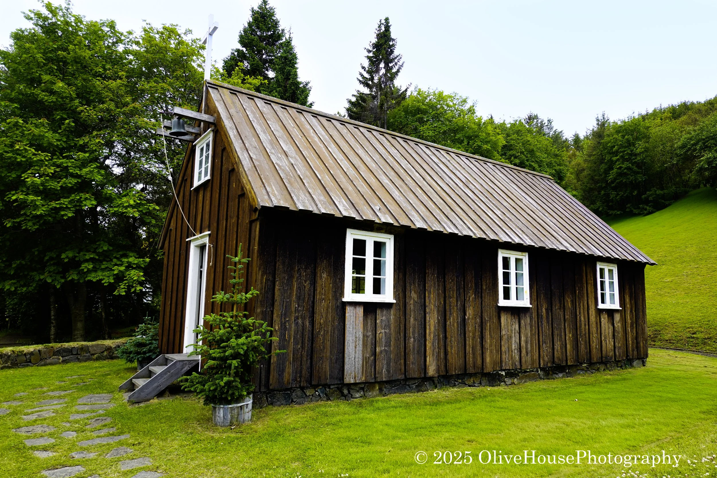 Ole wood church now houses The Akureyri Museum in Akureyro, Iceland